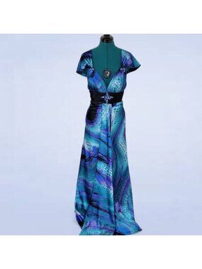 Vintage Dancing Queen U.S.A. Prom Evening‎ Dress - Size Small